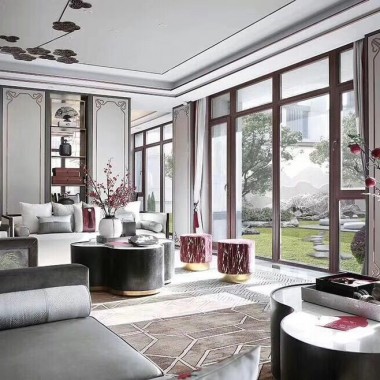 上海复地御西郊220平米三居室中式风格风格44万全包装修案例效果图4455.jpg