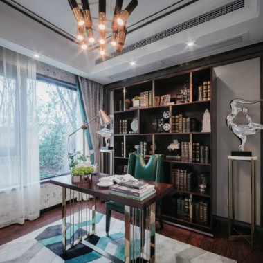 上海古北尚郡125平米三居室美式风格8.9万半包装修案例效果图6362.jpg