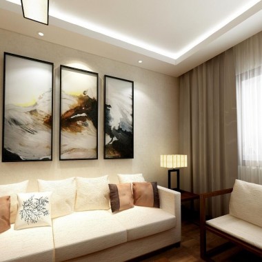 上海海上名邸106平米二居室现代风格18万全包装修案例效果图5969.jpg