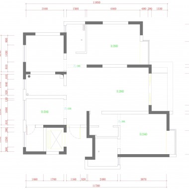 上海宏泰公寓132.1平米二居室现代风格18万全包装修案例效果图4797.jpg