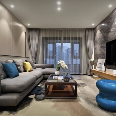 上海华沁家园89平米二居室现代简约风格6.5万半包装修案例效果图7942.jpg
