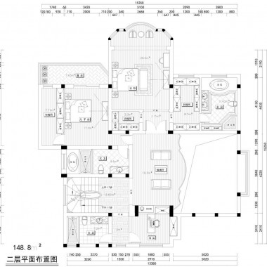 上海环岛翡翠湾340平米四居室简欧风格风格150万全包装修案例效果图7908.jpg