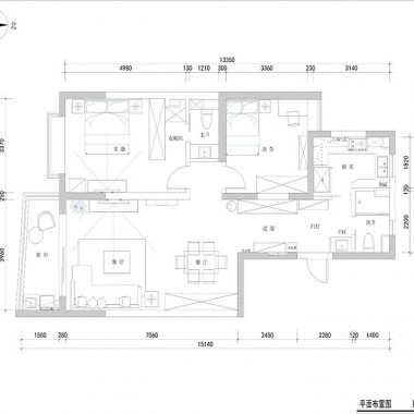 上海黄浦国际114.6平米二居室现代风格21万全包装修案例效果图5577.jpg