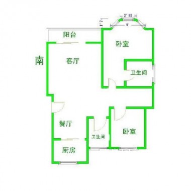 上海佳宁花园108平米二居室简欧风格风格13.5万全包装修案例效果图4906.jpg