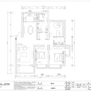 上海佳泰花园130平米三居室中式风格风格26万全包装修案例效果图6286.jpg