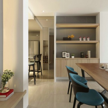 上海建德国际公寓119.8平米三居室北欧风格8.5万半包装修案例效果图7019.jpg