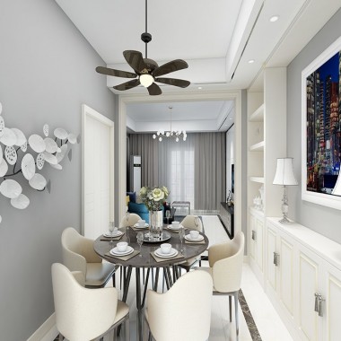 上海金地格林世界布鲁斯郡140平米三居室现代风格24万全包装修案例效果图4943.jpg