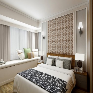 上海金地格林世界布鲁斯郡140平米三居室现代风格24万全包装修案例效果图4944.jpg