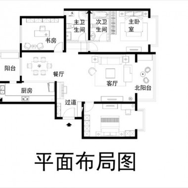 北京北京华侨城150平米三居室欧美风情风格12.6万全包装修案例效果图1659.jpg