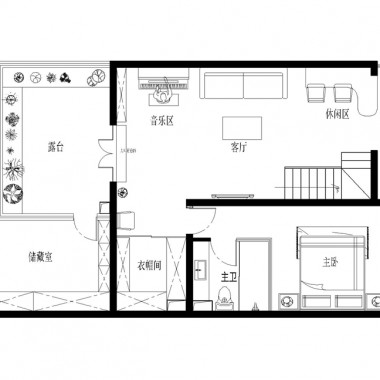 北京城南嘉园170平米四居室现代简约风格13.6万全包装修案例效果图3880.jpg