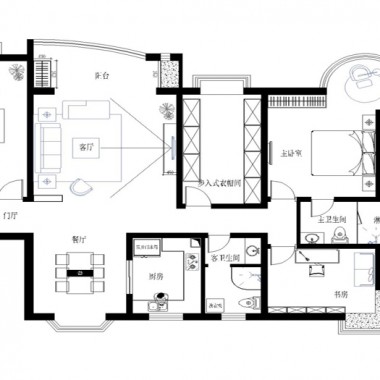 北京翠福园177平米四居室现代简约风格24.4万全包装修案例效果图557.jpg