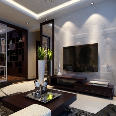 北京翠海明筑118平米三居室中式风格风格12万全包装修案例效果图3807.jpg