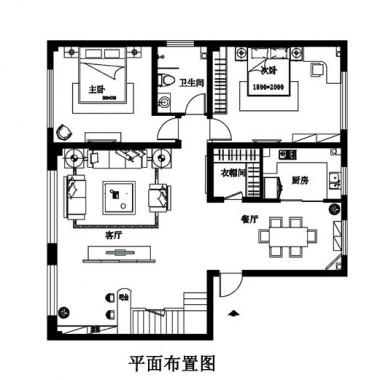 北京东坝福园157平米三居室简欧风格风格13万全包装修案例效果图3364.jpg