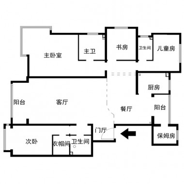 北京东方夏威夷南岸一期130平米三居室欧美风情风格9.6万全包装修案例效果图460.jpg