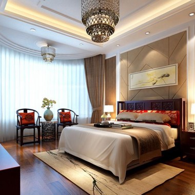 北京东湖湾180平米三居室中式风格风格15万全包装修案例效果图352.jpg
