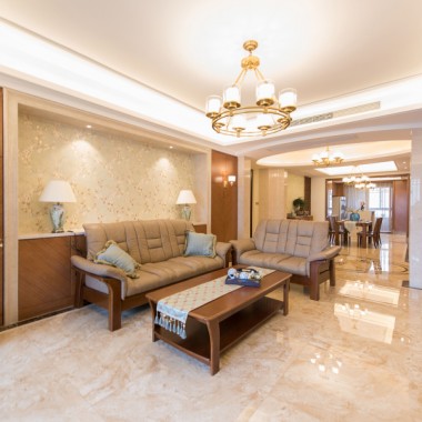 上海康泰新城115.3平米三居室中式风格8.9万半包装修案例效果图7596.jpg