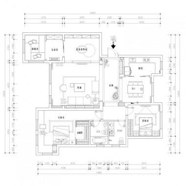 北京华普花园150平米三居室现代简约风格18.8万全包装修案例效果图147.jpg