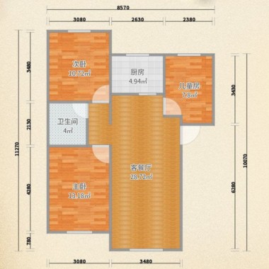 北京合景领峰98平米三居室现代简约风格30万全包装修案例效果图3603.jpg