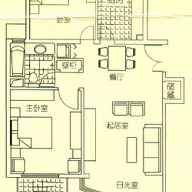 上海陆家嘴花园78.2平米二居室现代简约风格37.3万全包装修案例效果图7147.jpg