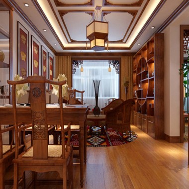 北京吉利家园145.9平米三居室中式风格风格20万全包装修案例效果图1937.jpg