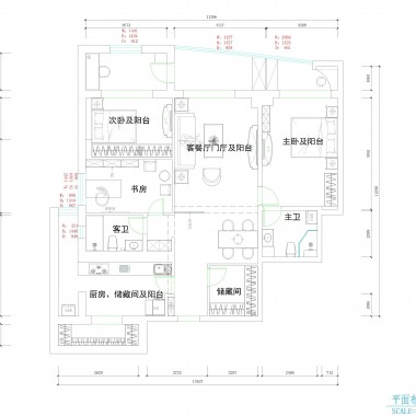 北京迦南公寓119平米三居室简欧风格风格23.6万全包装修案例效果图290.jpg