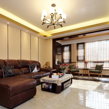 上海绿洲香岛180平米三居室现代风格18.5万半包装修案例效果图5993.jpg