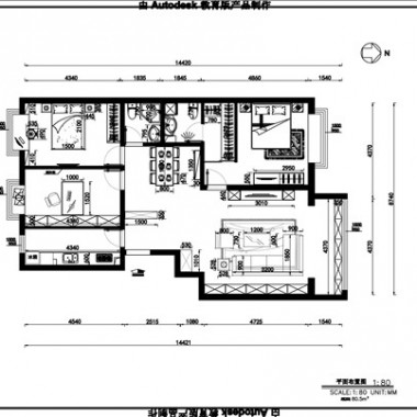 北京建邦华庭129平米三居室中式风格风格18.2万全包装修案例效果图3438.jpg