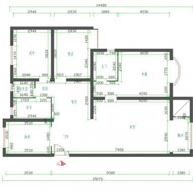 北京金地格林小镇120平米三居室现代简约风格10.5万全包装修案例效果图3157.jpg