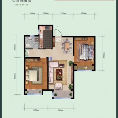 北京汇福悦榕湾76.9平米二居室现代简约风格8万全包装修案例效果图1658.jpg