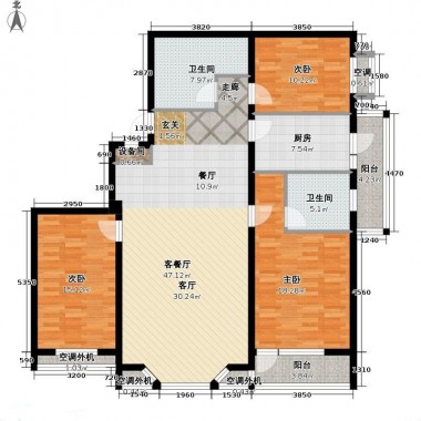 北京金港国际148平米三居室中式风格8万半包装修案例效果图2130.jpg