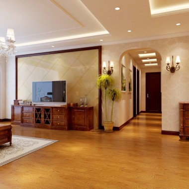 北京金科王府洋房140平米三居室轻美式风格风格12万清包装修案例效果图3278.jpg