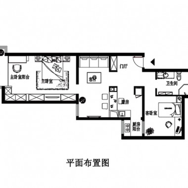北京京锦新城87平米三居室现代简约风格6万全包装修案例效果图1259.jpg