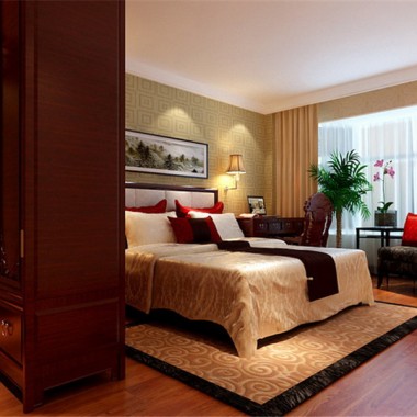 北京九龙花园120平米三居室中式风格风格14万全包装修案例效果图2529.jpg