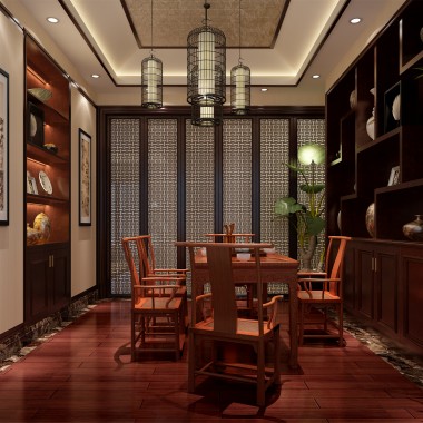 北京军博水科院110平米三居室中式风格风格14万清包装修案例效果图2966.jpg