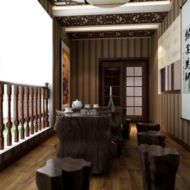 北京军博水科院110平米三居室中式风格风格14万清包装修案例效果图2975.jpg