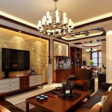 北京卡尔公寓小区260平米四居室中式风格风格39.1万全包装修案例效果图2108.jpg