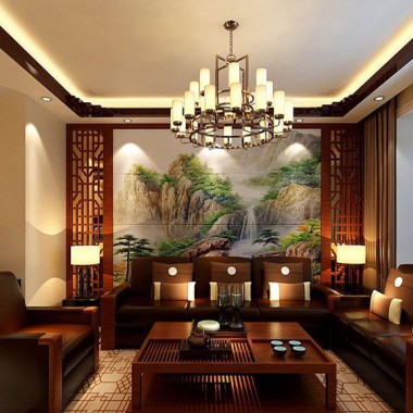 北京卡尔公寓小区260平米四居室中式风格风格39.1万全包装修案例效果图2112.jpg