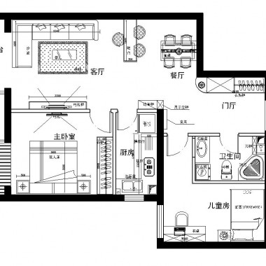 北京首开国风美唐90平米二居室现代简约风格8.6万全包装修案例效果图983.jpg