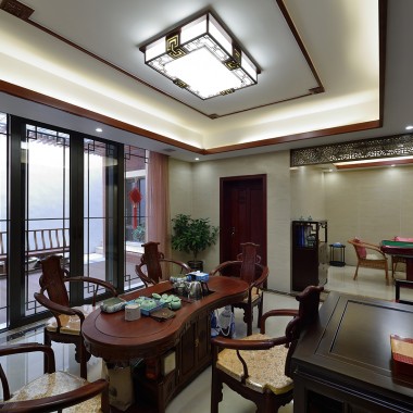 上海浦江华侨城200.3平米四居室中式风格30万半包装修案例效果图4277.jpg