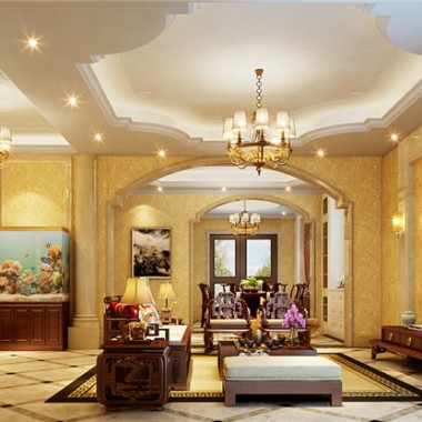 上海融信铂湾别墅176平米三居室混搭风格风格60万全包装修案例效果图7693.jpg