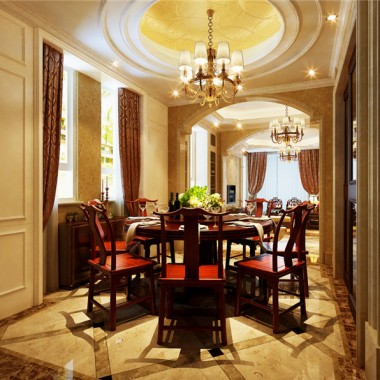 上海融信铂湾别墅176平米三居室混搭风格风格60万全包装修案例效果图7697.jpg