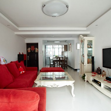上海三泉家园121平米三居室现代简约风格11.6万全包装修案例效果图4609.jpg