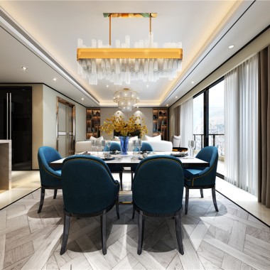 上海尚海湾豪庭二期122.8平米三居室现代简约风格24万全包装修案例效果图4586.jpg