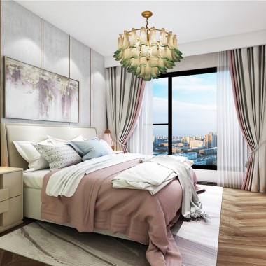 上海尚海湾豪庭二期122.8平米三居室现代简约风格24万全包装修案例效果图4595.jpg