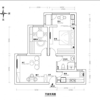 上海佘北家园丽雅苑67平米二居室现代风格8万全包装修案例效果图6787.jpg