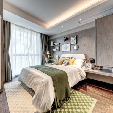 上海思美公寓115平米二居室现代风格8.2万半包装修案例效果图5673.jpg