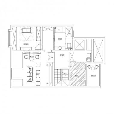 上海汤臣一品285平米三居室美式风格57万全包装修案例效果图4494.jpg