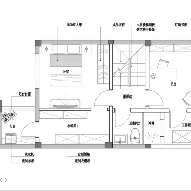 绿地海域笙晖别墅170平米三居室现代简约风格36万全包装修案例效果图2043.jpg
