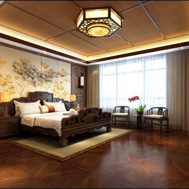 上海宝华源墅198平米别墅中式风格风格165.6万全包装修案例效果图20475.jpg