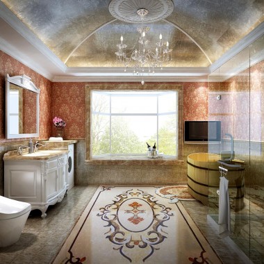 北京莱茵河畔173.6平米四居室简欧风格风格45万全包装修案例效果图123.jpg